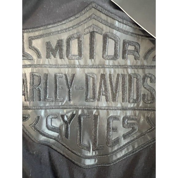 NWT Harley-Davidson Size L Black Long Sleeve Top Bar & Shield Logo Embroidered - Picture 13 of 16